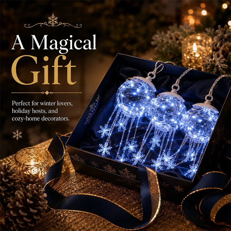 ❄️ 50% OFF – Crystal Snowflake LED Hanging Ornament with Icy Blue Glow