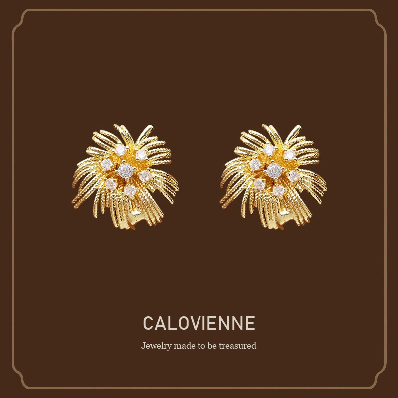 Amara Crystal Starburst Stud Earrings Calovienne cover image