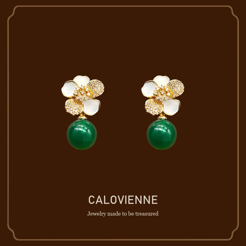 Celeste Floral Clip-On Earrings Calovienne cover image
