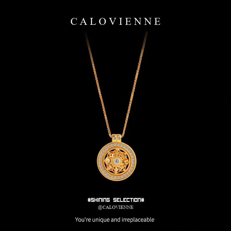 Eight-Treasure Compass Moissanite Necklace product image 1