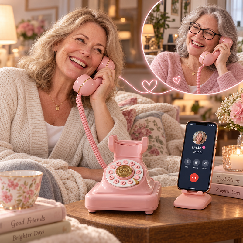 ☎️ Retro Bluetooth Phone – Vintage Style, Modern Calls ✨