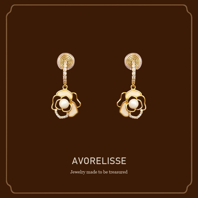Celeste Camellia Clip-On Earrings product image 1