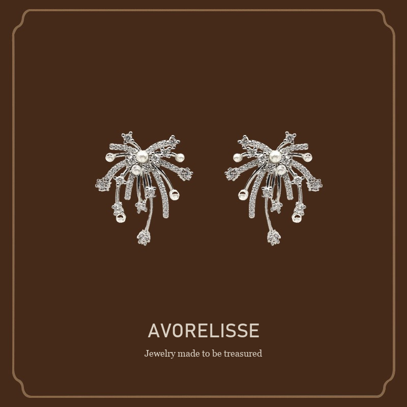 Seren Pearl Crystal Starburst Clip-On Earrings product image 1