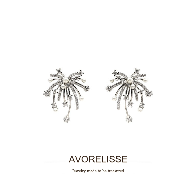 Seren Pearl Crystal Starburst Clip-On Earrings product image 7