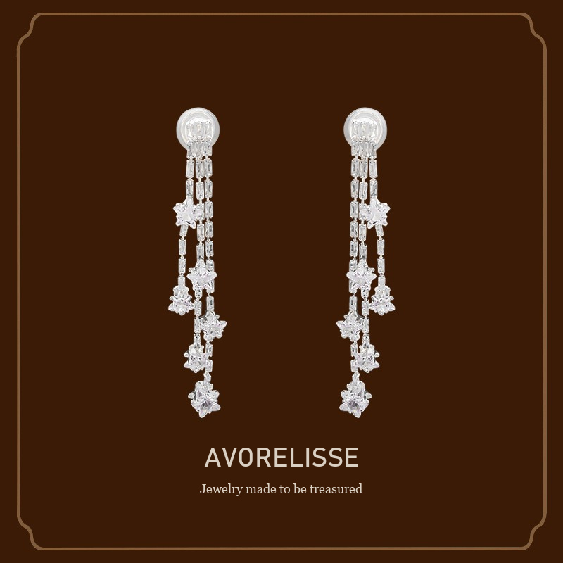 Vesper Star Crystal Clip-On Earrings product image 1