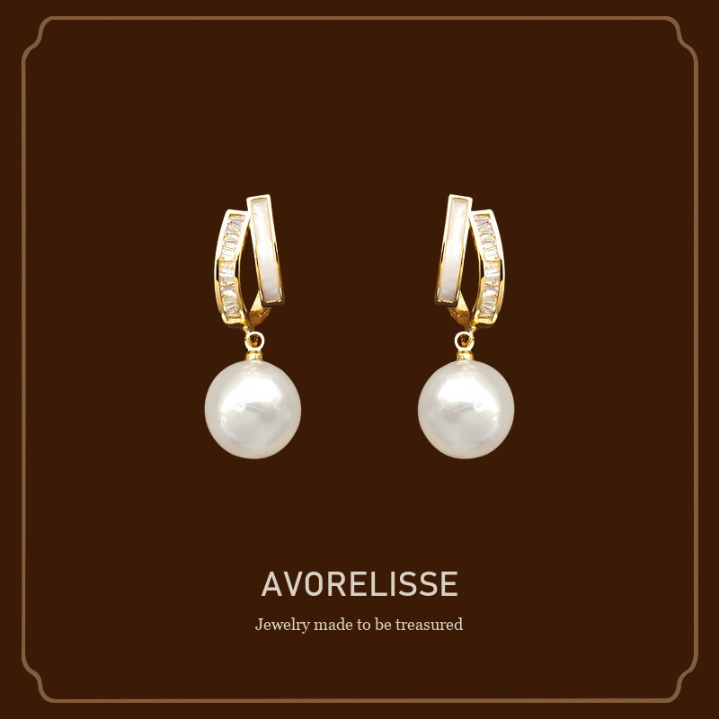 Seren Pearl Clip-On Drop Earrings product image 1