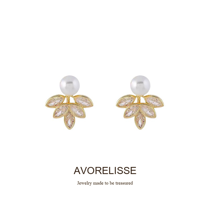 Celeste Leaf Crystal Clip-On Earrings product image 8