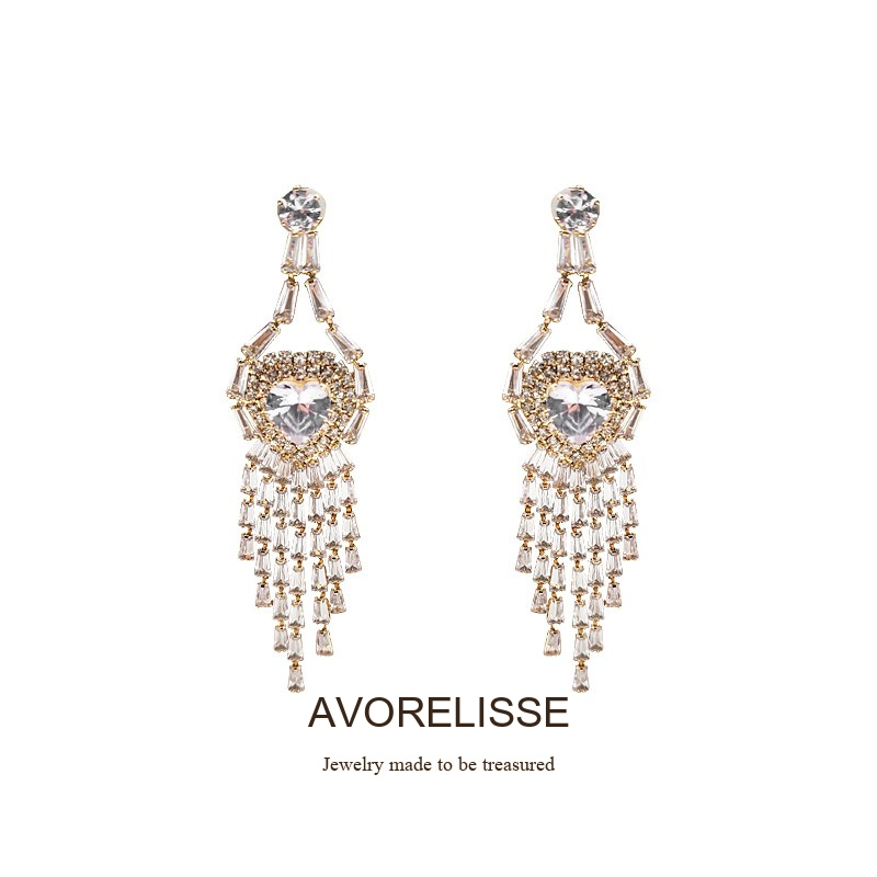 Élan Tassel Crystal Clip-On Drop Earrings product image 7