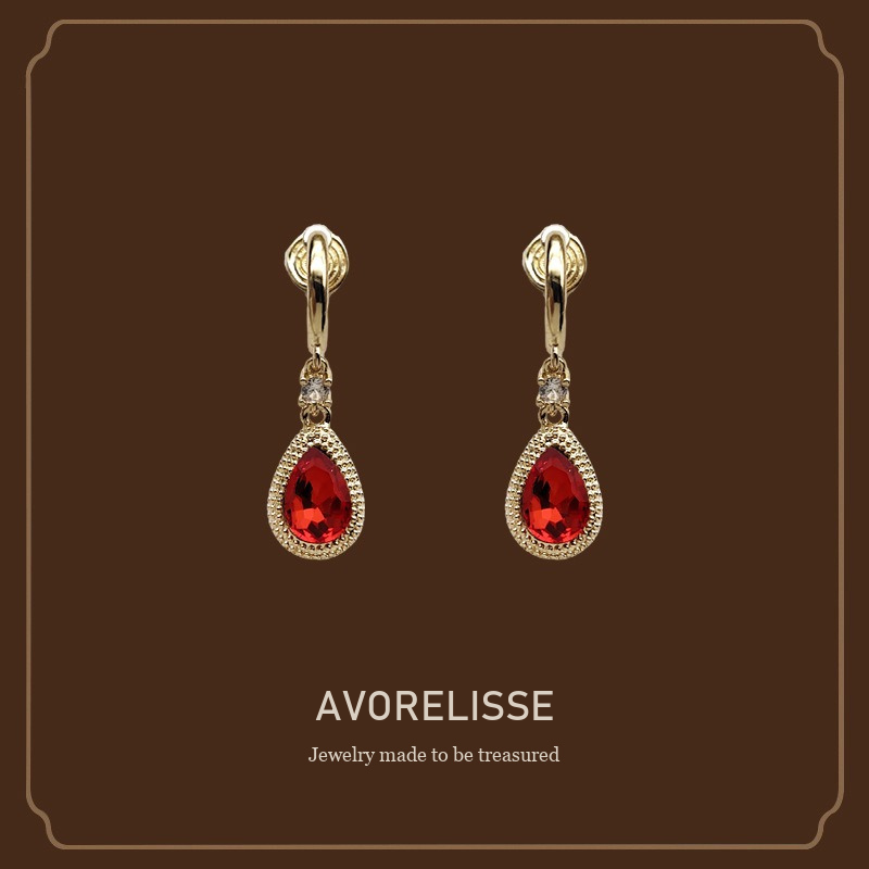 Lumière Teardrop Crystal Clip-On Earrings product image 1