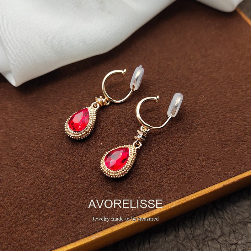 Lumière Teardrop Crystal Clip-On Earrings product image 2