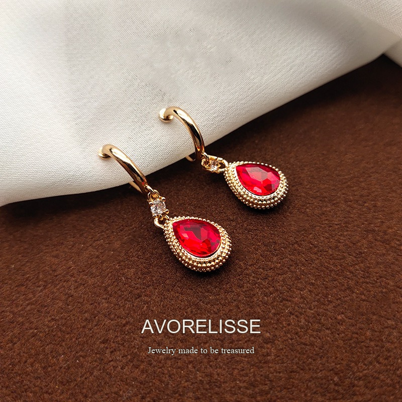 Lumière Teardrop Crystal Clip-On Earrings product image 5
