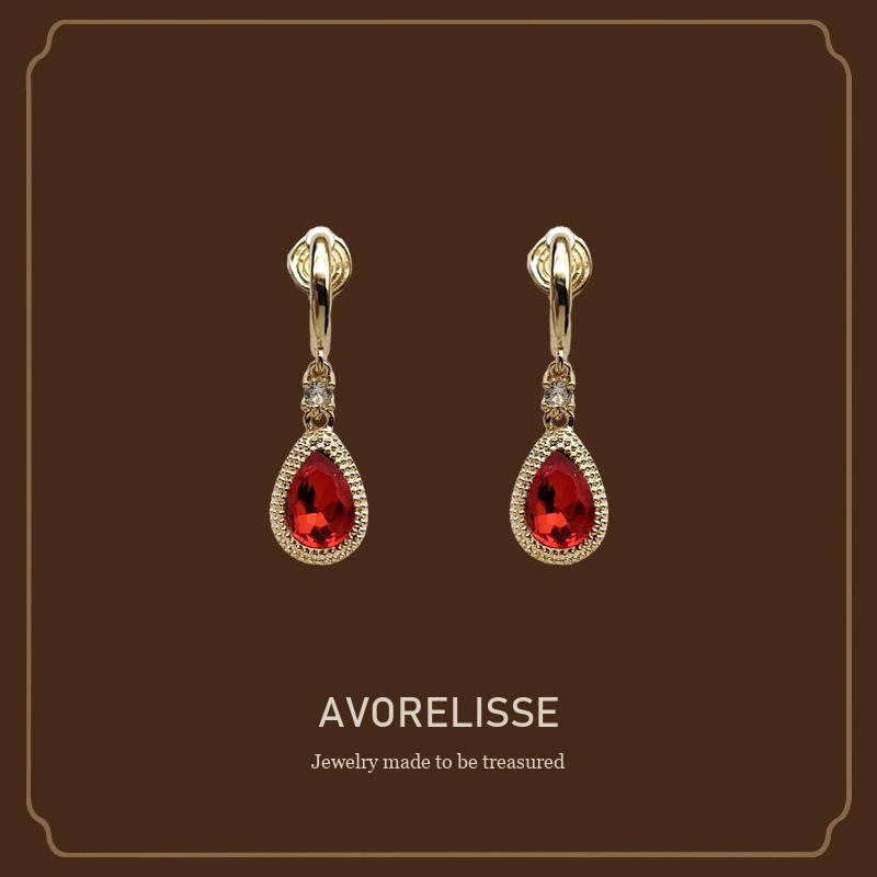 Lumière Teardrop Crystal Clip-On Earrings Avorelisse cover image