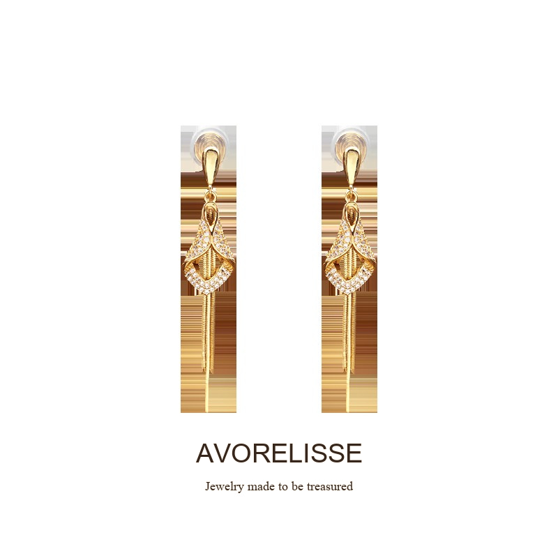 Vesper Tassel Diamond-Shaped Clip-On Drop Earrings product image 8