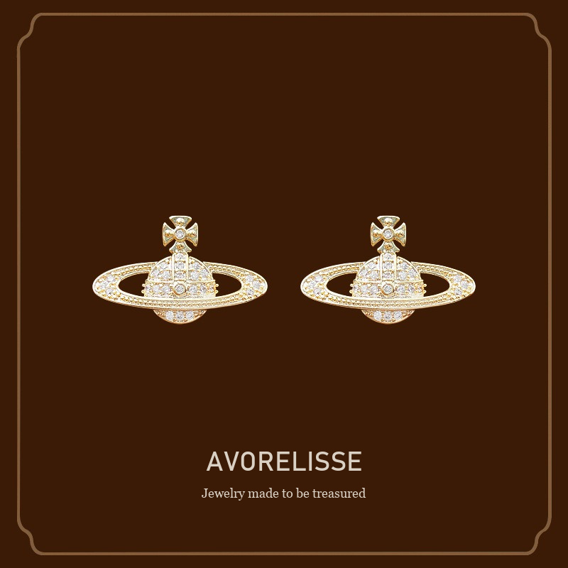 Lumière Orbit Pavé Crystal Celestial Clip-On Earrings Avorelisse cover image