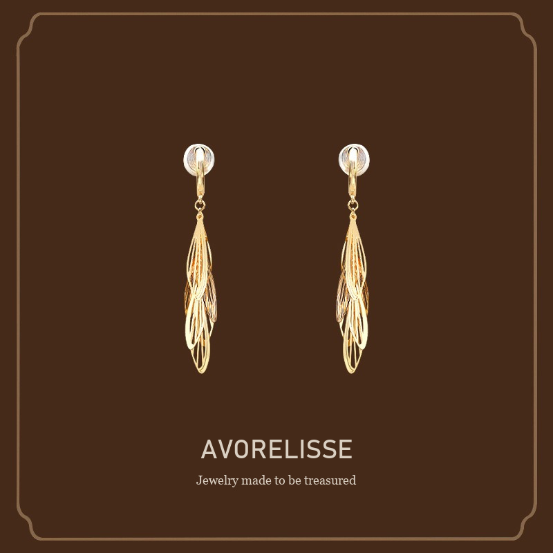 Noelle Tassel Wing Clip-On Drop Earrings product image 1