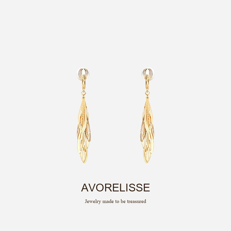 Noelle Tassel Wing Clip-On Drop Earrings product image 7