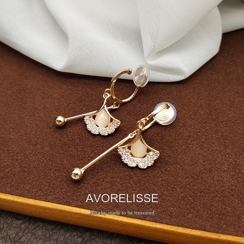 Celeste Fan Cat-Eye Clip-On Drop Earrings product image 5