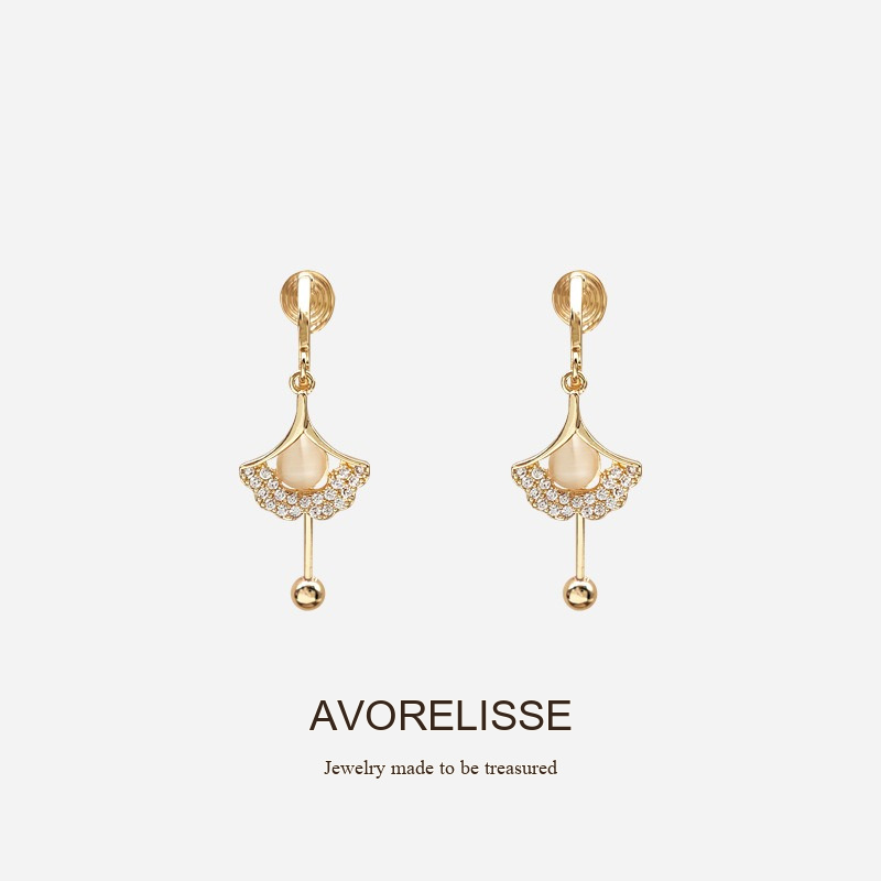 Celeste Fan Cat-Eye Clip-On Drop Earrings product image 7
