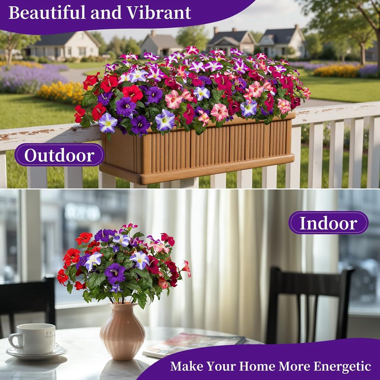 💥$4.9 On Sale Today Only💐UV Resistant Colorful Artificial Flower🌺Outdoor Decor&No Maintenance Garden