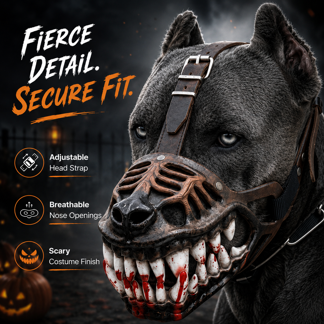 🐺 Halloween Monster Dog Costume Muzzle – Scary Latex Pet Party Accessory(📦Buy 2 Free Shipping)