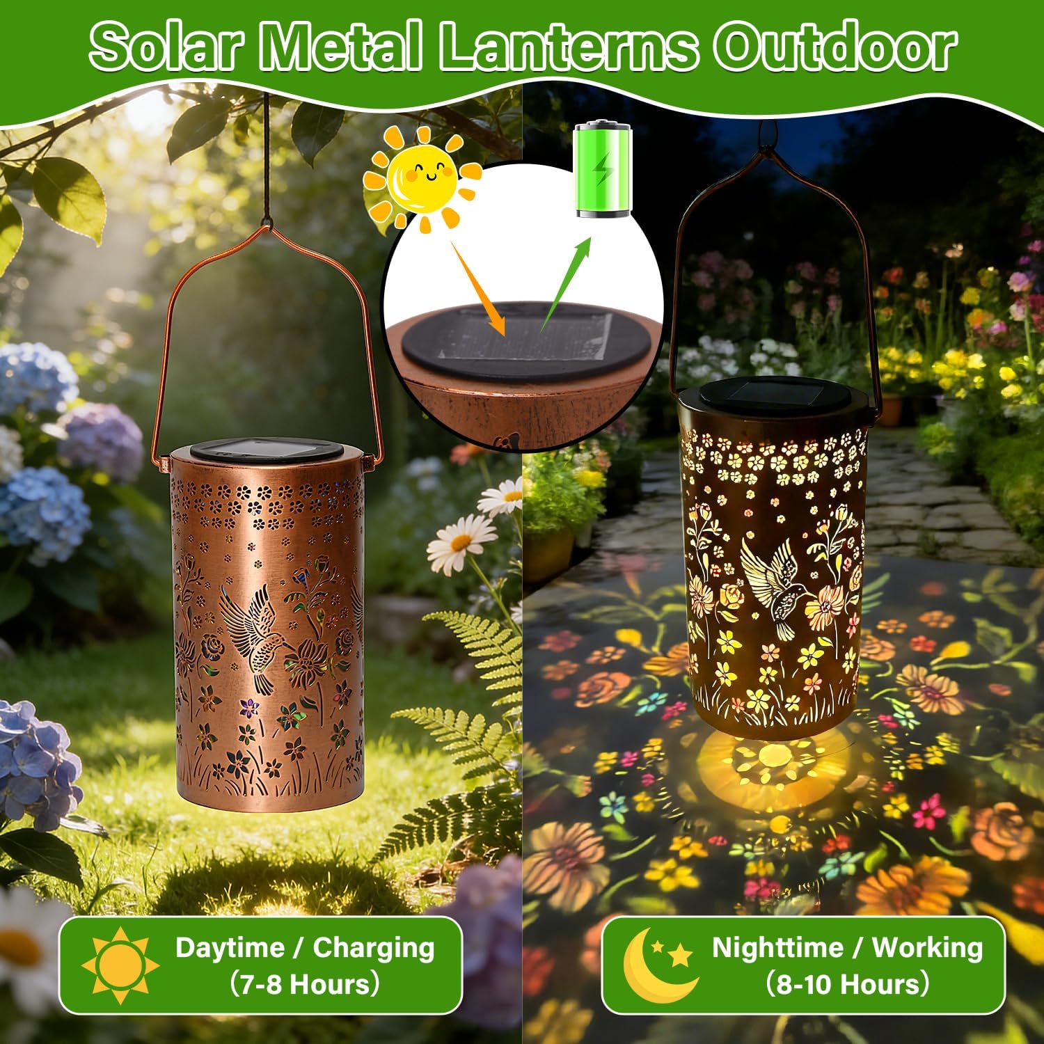 🔥HOT SALE 60% OFF🦋Colorful Butterfly Glow Solar Garden Lantern