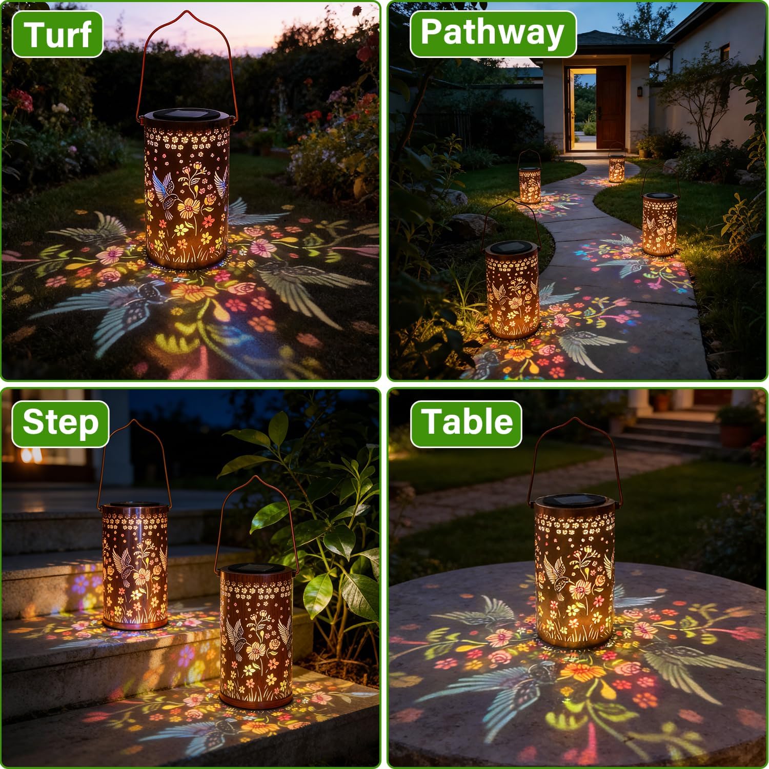 🔥HOT SALE 60% OFF🦋Colorful Butterfly Glow Solar Garden Lantern