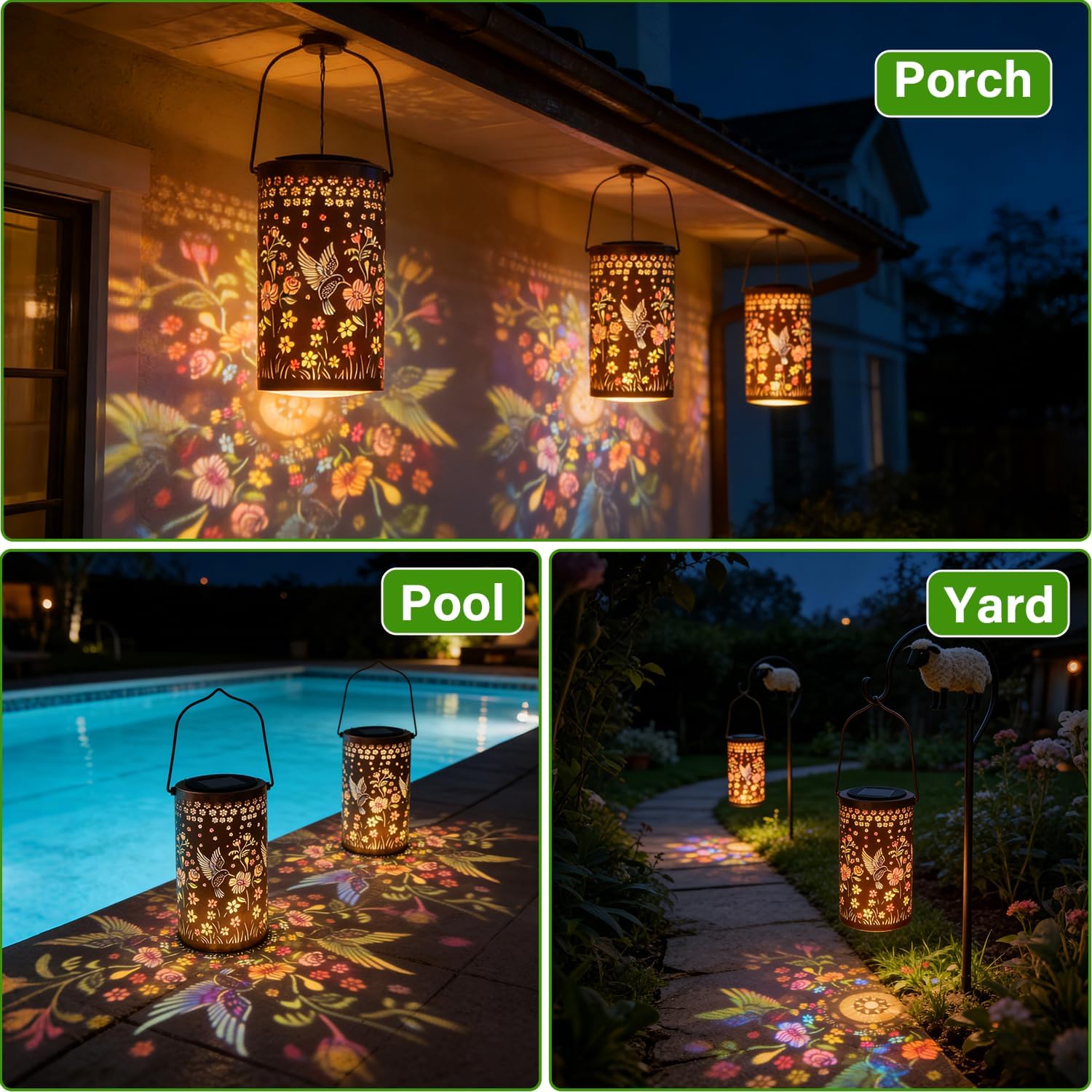 🔥HOT SALE 60% OFF🦋Colorful Butterfly Glow Solar Garden Lantern