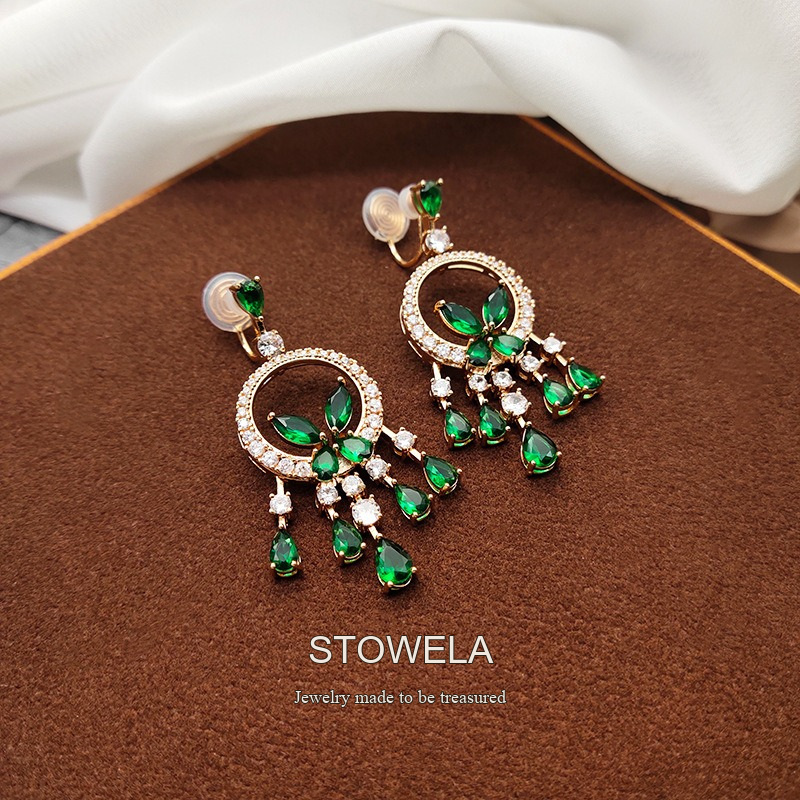 Aurelia Butterfly Tassel Clip-On Drop Earrings product image 2