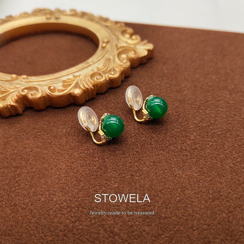Vesper Agate-Inspired Crystal Clip-On Earrings product image 2