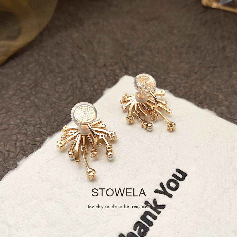 Vesper Pearl Crystal Starburst Stud Earrings product image 2