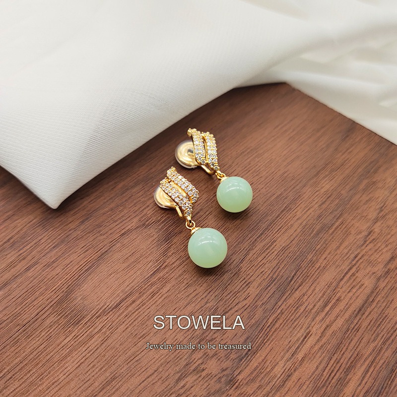 Aurelia Jade-Inspired Clip-On Earrings product image 2