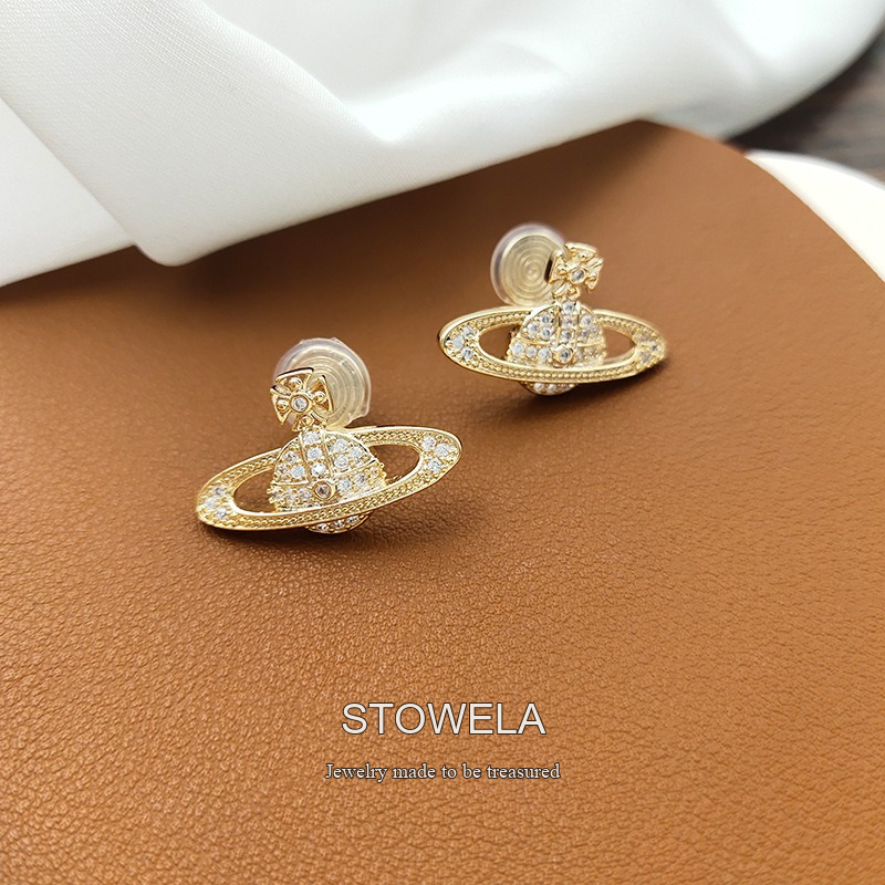 Lumière Orbit Pavé Crystal Celestial Clip-On Earrings product image 3