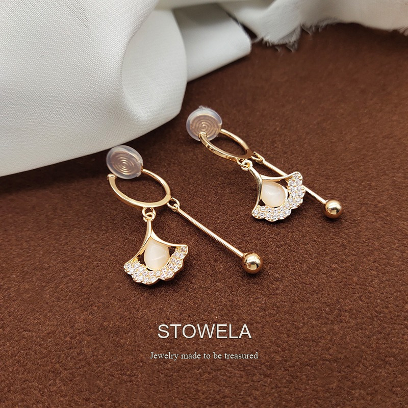 Celeste Fan Cat-Eye Clip-On Drop Earrings product image 4