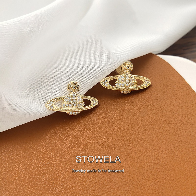 Lumière Orbit Pavé Crystal Celestial Clip-On Earrings product image 5