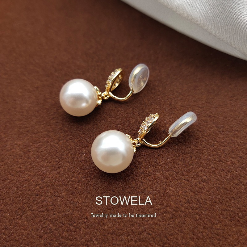 Élan Teardrop Pearl Crystal Clip-On Earrings product image 5