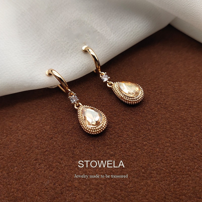 Lumière Teardrop Crystal Clip-On Earrings product image 6