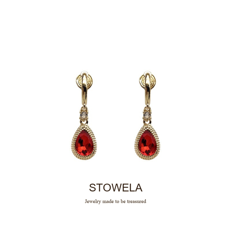 Lumière Teardrop Crystal Clip-On Earrings product image 7