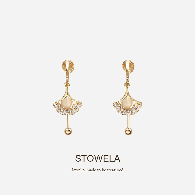Celeste Fan Cat-Eye Clip-On Drop Earrings product image 7