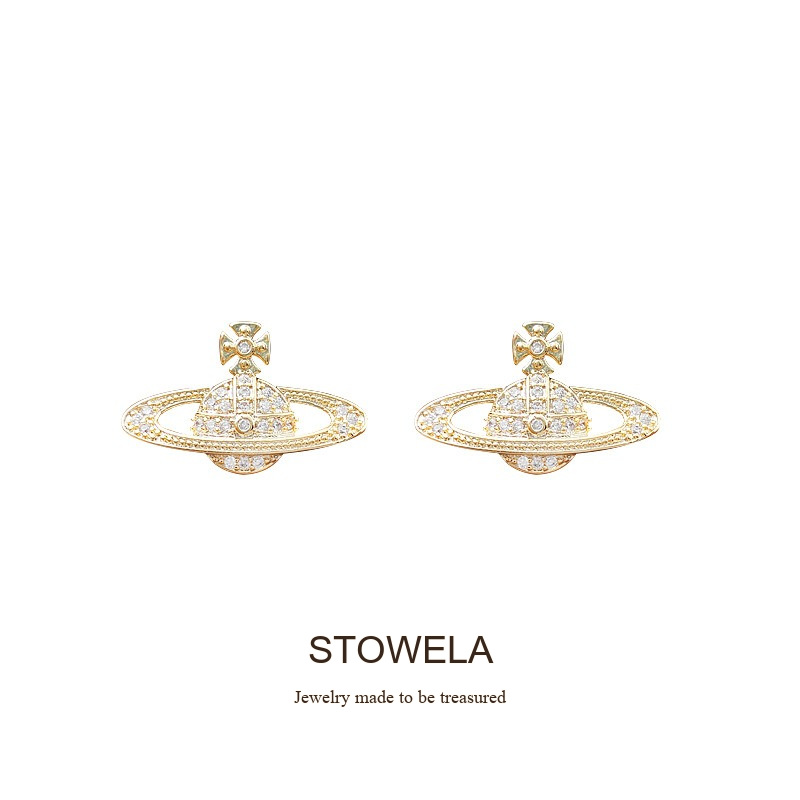 Lumière Orbit Pavé Crystal Celestial Clip-On Earrings product image 9