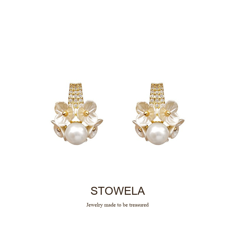 Amara Shell Pearl Clip-On Earrings product image 9