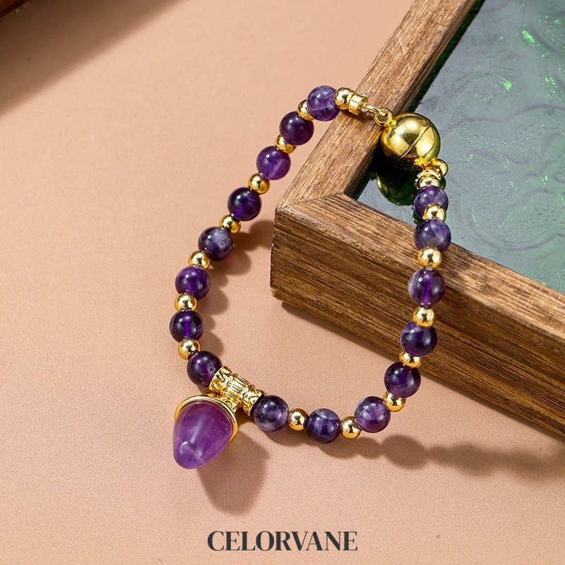 Valentina Lustre Amethyst-Tone Crystal Beaded Bracelet product image 2