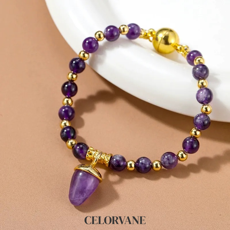 Valentina Lustre Amethyst-Tone Crystal Beaded Bracelet product image 5