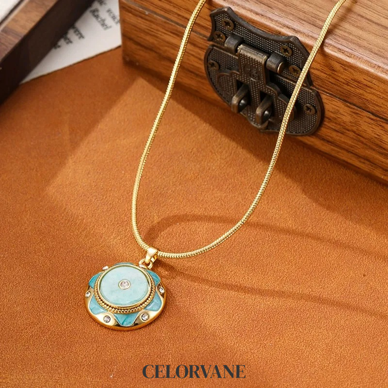 Amara Lustre Floral Enamel Pendant Necklace product image 1