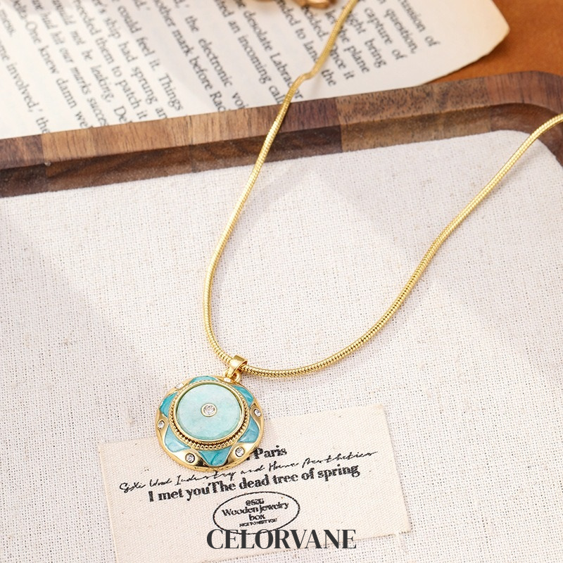 Amara Lustre Floral Enamel Pendant Necklace product image 3