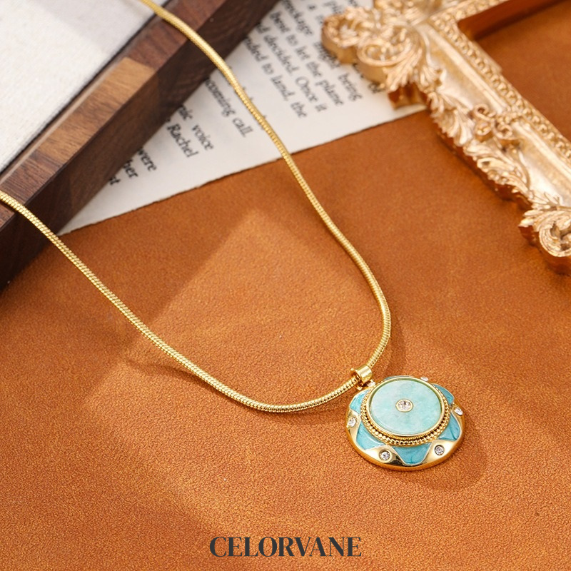 Amara Lustre Floral Enamel Pendant Necklace product image 4