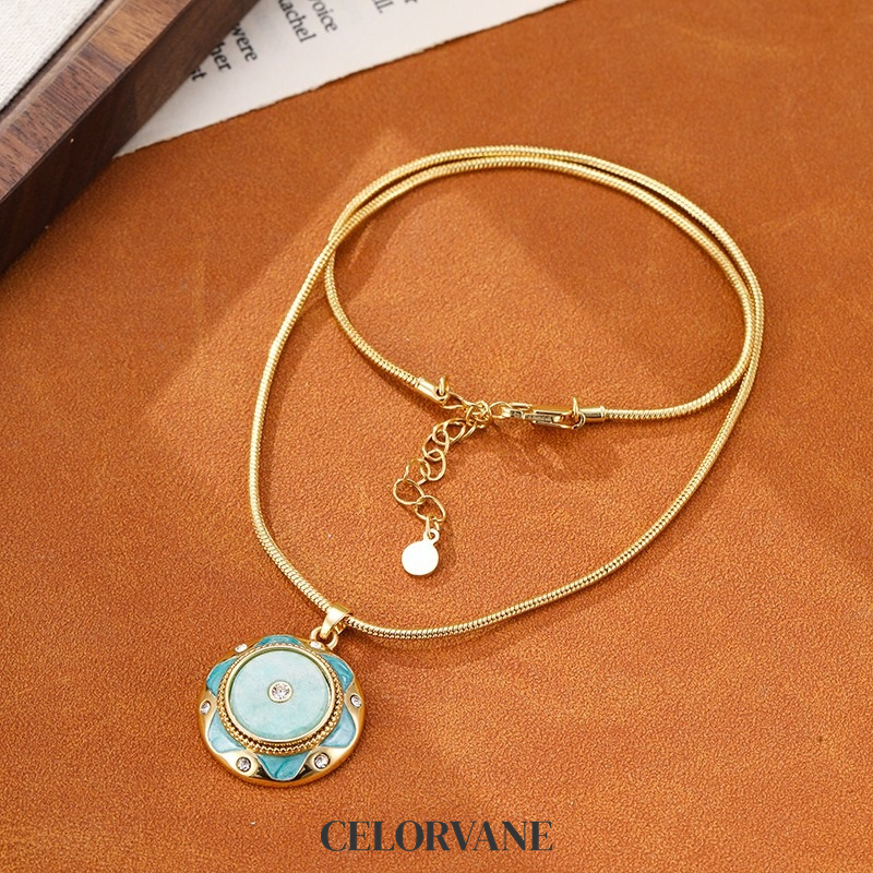 Amara Lustre Floral Enamel Pendant Necklace product image 5