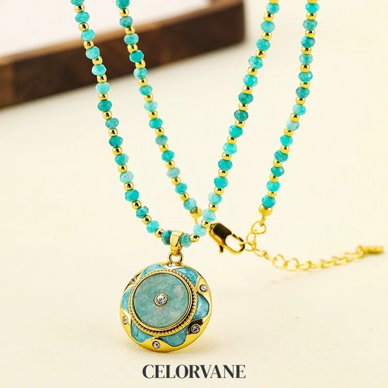 Amara Lustre Floral Enamel Pendant Necklace product image 8