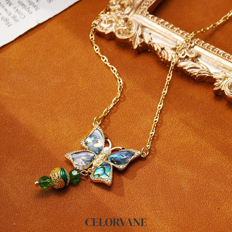 Rosalie Nocturne Butterfly Fringe Pendant Necklace product image 3