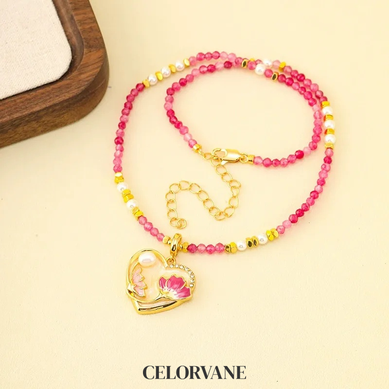 Elara Lustre Pearl Heart Pendant Necklace product image 7