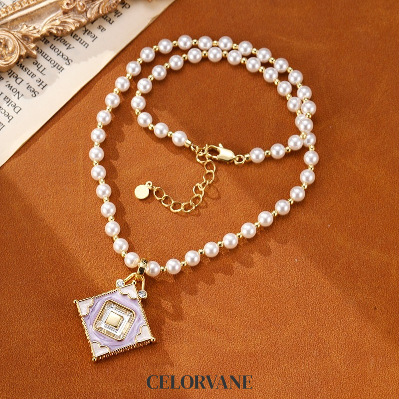 Celeste Lustre Pearl Heart Pendant Necklace product image 2